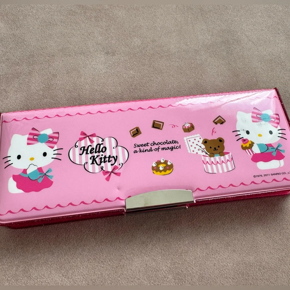 Hello Kitty pencil case and pencils from Japan 2010-2012 plus Pez dispenser new